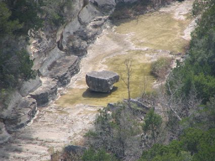 The iconic Blue Rock as seen from the Main House's tower